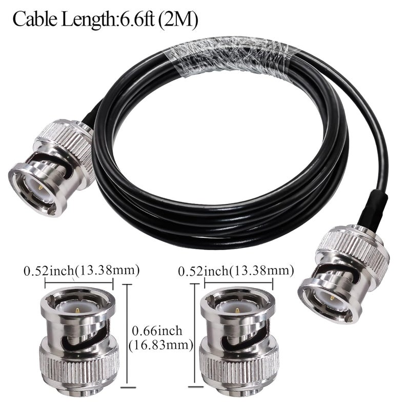 TUOLNK RG58 HD-SDI Coaxial Cable - Low Loss 50 ohm BNC Male to Male Extension - 6.6ft (2M) for Surveillance Systems - Image 4